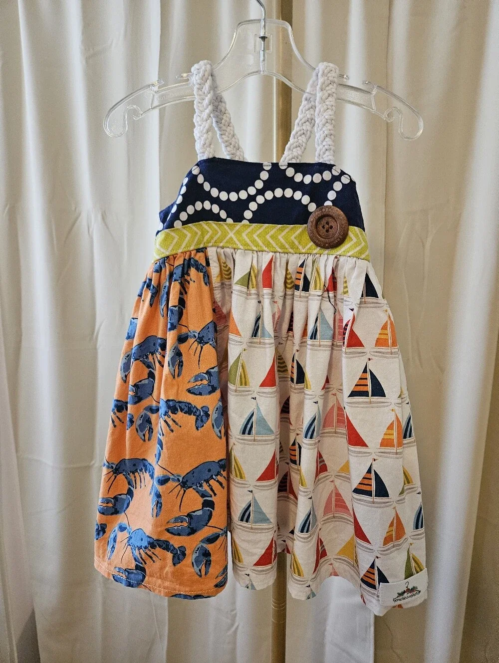 Brownie Goose Showcase Emerie & Asher Nautical Sailboat Lobster Sundress 4T